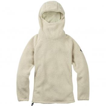 Burton Lynx Sudadera Polar con Capucha, Mujer, Lynx Pullover Fleece, Bone White, Large