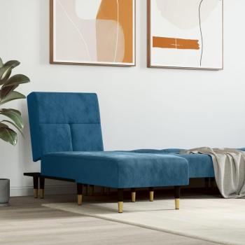 Sofá diván de terciopelo azul Vidaxl Azul