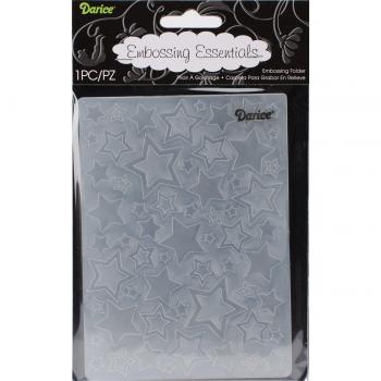 Darice Carpetas de estampación, Plantilla Estrellas, Plastic, 10,8 x 14,6 cm