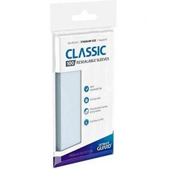 Fundas para Cartas Ultimate Guard Classic Soft Sleeves Transparentes Tamaño Estándar Paquete de 100