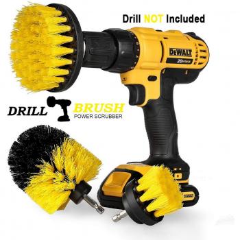 Swonuk Drill Brush, 3pcs Taladro Cepillos Accesorio 2 3.5 4 Power Scrubing Auto Cepillo para Coche, Alfombra, Cuarto de baño, Suelo de Madera, lavadero, Cocina