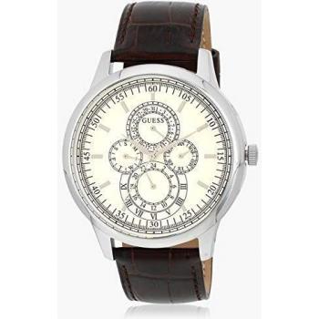 Reloj Guess Hombre Deportivo Cuarzo 46mm Piel y Acero Inoxidable Resistente Al Agua