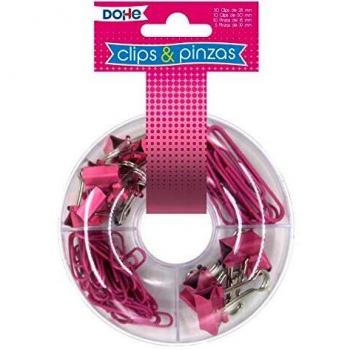 Combo de pinzas y clips - Dohe - Rosa