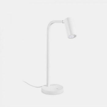 Lámpara de mesa Simply Aluminio y acero blanco con 1 bombilla de 50,7 cm, modelo Efectoled - Lámpara de escritorio LEDs C4 Simply Blanco GU10 7W