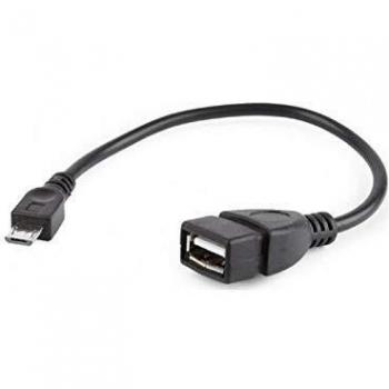 Gembird 0.15m USB 2.0 OTG Cable A to Micro-USB B (Female to Male) - Black