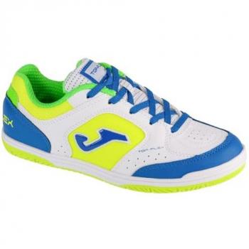Zapatillas de Fútbol Sala Joma Top Flex 2402 Blancas para Niños
