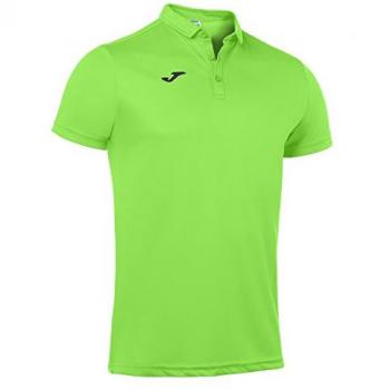 Joma Hobby Short Sleeve Polo Shirt for Men - Fluorescent Green, XXL
