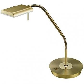 Lámpara de Mesa LED Bergamo 12W Regulable con Dimmer Táctil en Latón Satinado
