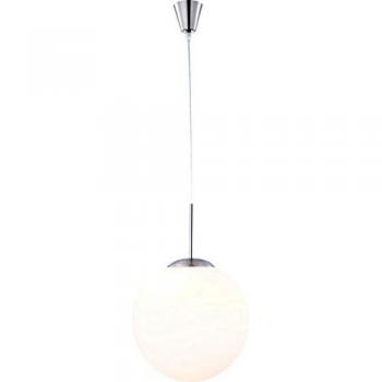 Lámpara colgante Balla de vidrio y níquel mate, diámetro 30 cm, E27