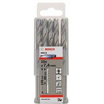 Bosch 2 608 585 503 - Pack de 10 brocas para metal HSS-G, DIN 338