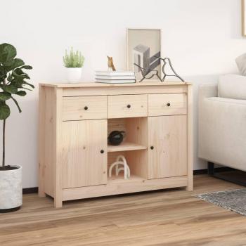 Aparador de madera maciza de pino 100x35x74,5 cm - Mueble de Almacenaje de Salón, Buffet para salón Moderno, Armario Auxiliar, Armario de Almacenamiento