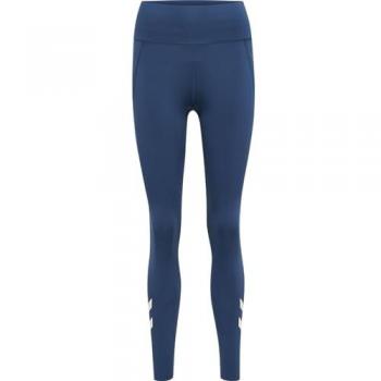 Hummel Grace High Waist Leggings Azul M Mujer - Mallas altas de mujer, diseño cómodo y ajustado, cintura alta para mayor soporte, fabricadas en material transpirable y elástico, ideal para actividades deportivas y uso diario