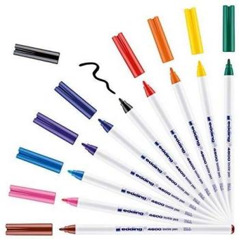 Edding 4600 rotulador textil - juego de 10 colores