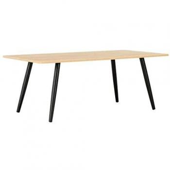 vidaXL Mesa Baja Negra y chÃa de 120 x 60 x 46 cm