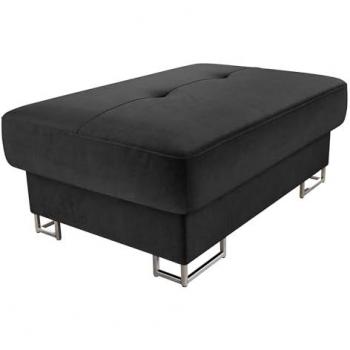 Banco acolchado Comfivo 238, gris, 42x67x104cm, tapizado en tela y patas de metal