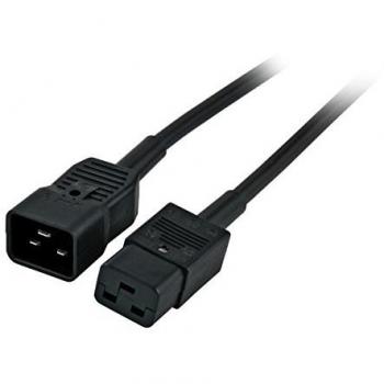Cable de alimentación prolongador C20 a C19, 5m, 1.50mm², 16A, negro