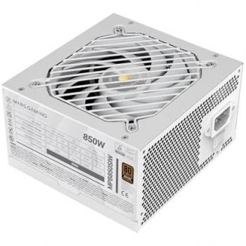 Fuente de Alimentación ATX Mars Gaming MPB850SI 850W, 7 Años Garantía, 80Plus Bronze, 90% Eficiencia, Ventilador Silencioso con Núcleo de Cobre, Blanco