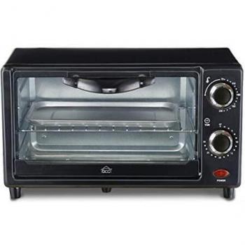 Forno Eléctrico Multifuncional 9 Litros con Termostato Regulable y Temporizador DCG MB9809N, 1000W, 90°-230°, Timer 30 Minutos