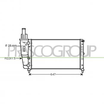 Radiador de Refrigeración del Motor PRASCO FT132R003