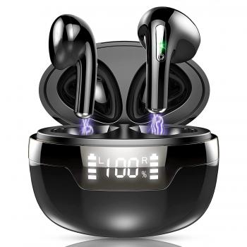 Auriculares Deportivos Inalámbricos TWS 5.2 con Pantalla LED, Cancelación de Ruido y Resistencia al Agua