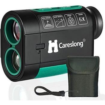 Telémetro de Golf Profesional Careslong Multifunciones Rangefinder, 6X Aumento Medición de Distancia, Medición de Velocidad, Medición de Ángulos Golf Caza Carrera de Caballos