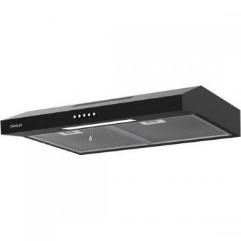 Cecotec Campana Extractora Convencional Bolero Flux CM 602200 Black B de 60cm, Potencia Succión 220m3/h, Motor 70W, Bajo Consumo, Control Mecánico, 3 N