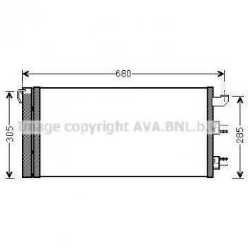 Condensador de Aire Acondicionado AVA Calidad para Fiat Panda 1.1I 2006 FTA5406D