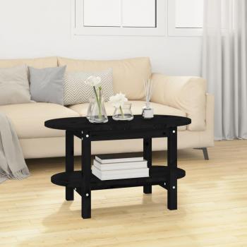 Mesa de centro de madera maciza de pino negro 80x45x45 cm