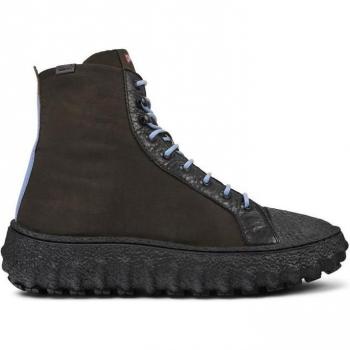 Camper Ground Men's Ankle Boots - Black, Dark Brown, Green, Blue - Size 42/9, Cotton Fabric/Smooth Leather