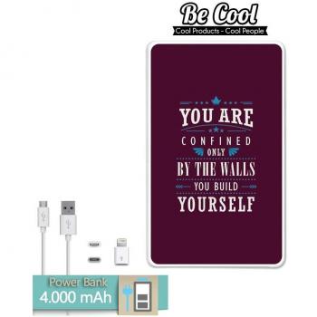 Becool® - Batería Externa Power Bank 4000 mah + Gratis 1 cable USB-MicroUsb