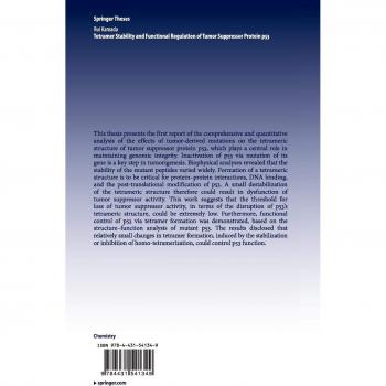 Tetramer Stability and Functional Regulation of Tumor Suppressor Protein P53