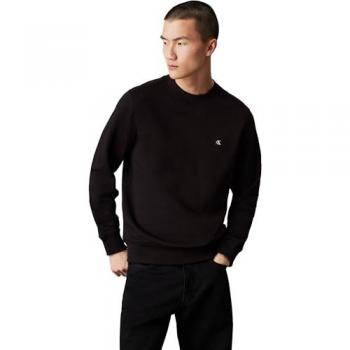 Sudadera Calvin Klein Jeans Hombre Cuello Redondo Monograma Negro Talla XS