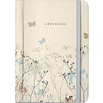 Butterflies Floral Address Book with Tabbed Sections