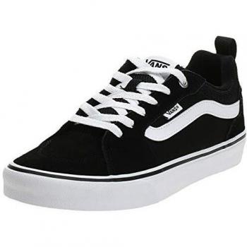 Vans Filmore Suede Canvas Trainers - Black/White - Male - Size: 7.5 UK