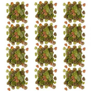 Set de 12 Paneles Artificiales Verdes para Jardín Vertical de PVC 31x31 cm
