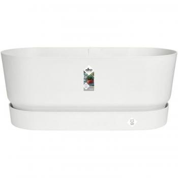 Jardinera Elho Blanco 60 cm Plástico con Plato