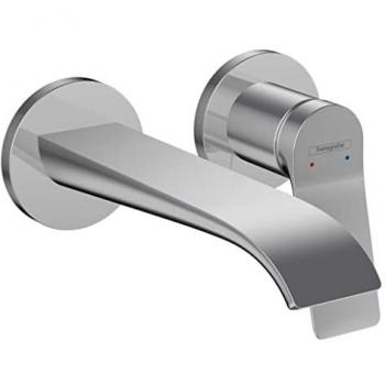 Grifo monomando de lavabo empotrado Hansgrohe Vivenis con caño de 19,5 cm, acabado en cromo, modelo 75050000
