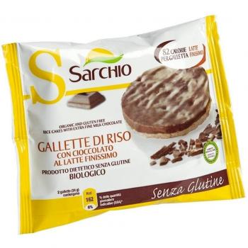 Sarchio - Gallette Di Riso Con Cioccolato Al Latte Finissimo - 34g