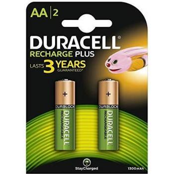 Baterías Recargables Duracell AA 1300 mAh Estilo HR6 (2 Unidades)