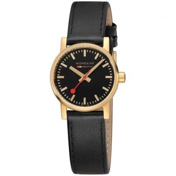 Reloj Mondaine Evo2 Gold (30mm) con brazalete de Piel de vaca