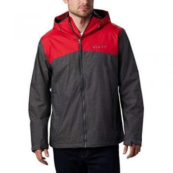 Columbia Ridge Gates, Chaqueta impermeable, Hombre, Gris/Rojo