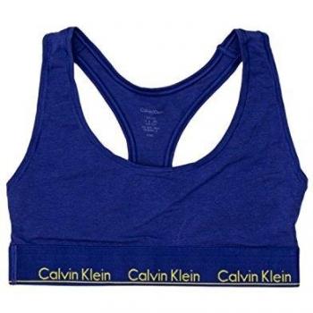 (Medium, Light Blue) - Calvin Klein Underwear Bra Woman Unlined Bralette F3785E