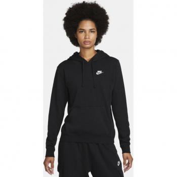 Nike Sportswear Club Fleece Pullover Hoodie Women Black/White Size L