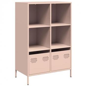 Aparador de acero rosa 68x39x103,5 cm