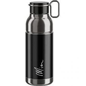 ELITE 650ml Bidón MIA, 650 ml, Unisex Adulto, Negro/Plata