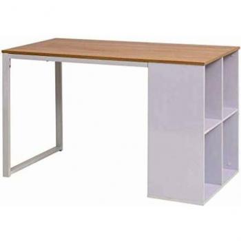 vidaXL Escritorio 120x60x75 cm Color Roble y Blanco Mesa Estudio Pupitre Buró