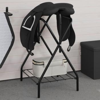 Soporte de montura plegable de pie independiente hierro negro vidaXL