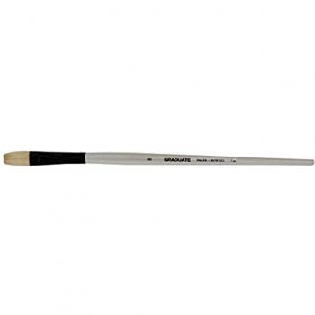 Pincel Daler-Rowney Graduate de Cerda Natural Plano 8 mm con Mango Largo