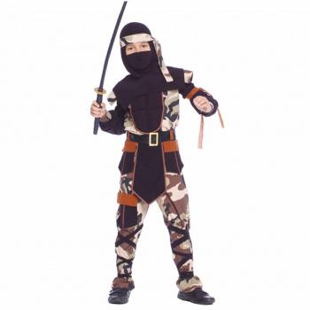 Disfraz Infantil de Ninja Comando en Camuflaje para 10-12 Años