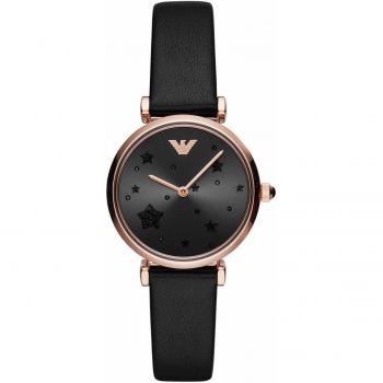 Emporio Armani Womens Analogue Quartz Watch with Leather Strap AR11225